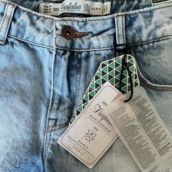 Zara Raw Hem Shorts Size 4 NWT - Picture 3 of 5